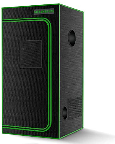 MELONFARM Tente de Culture 2x2, 61 x 61 x 122 cm, Toile Mylar Diamant 600D hautement réfléchissante avec fenêtre d'observation et Plateau de Sol pour Culture hydroponique d'intérieur