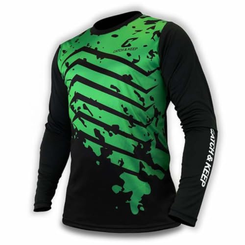 CATCH & KEEP Camiseta de Portero niño, Hombre y Mujer - Camisetas de Portero con Protecciones en los Codos - Camiseta Portero Futbol Transpirable con protección óptima