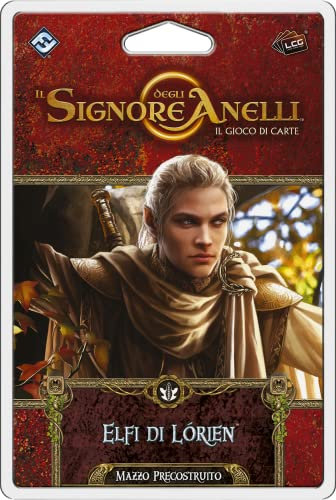 Asmodee - Herr der Ringe, Kartenspiel: Lórien Elves, vorgefertigtes Deck, italienische Ausgabe, 10713