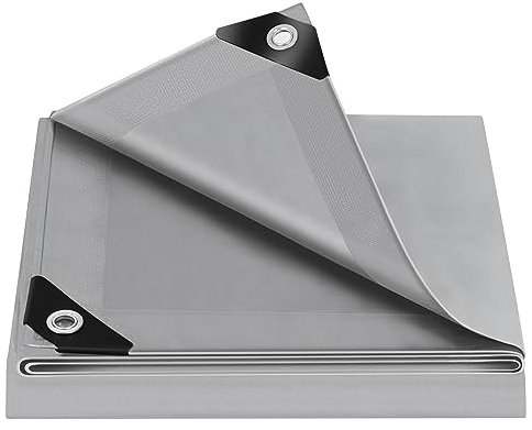 WOLTU Bâche de Protection, 2x2 m, en PE 140 g/m², Bâche Imperméable Anti-UV, avec Œillets, Résistante aux Intempéries et aux Déchirures, pour Meubles de Jardin Bois Piscine Trampoline, Gris