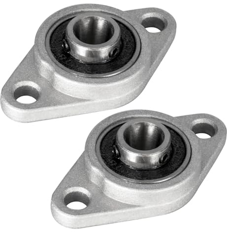 ‎KCNOFNC 2 Stück Stehlager 8mm Innendurchmesser, Flanschgehäuse kugelgelagertes，Lagerbock mit Kugellager, Gehäuselager, Lager Gehäuse