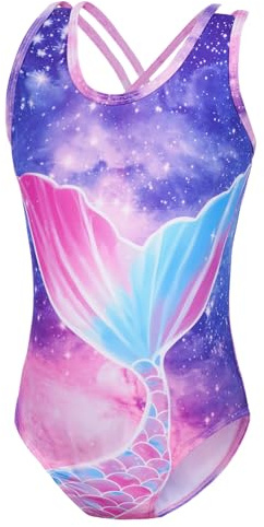flintronic Traje de Baño Una Pieza Niña, Bañador de una Pieza para Niñas, Traje de Baño Una Pieza Hawaiano, Ropa de Baño Swimsuit, S