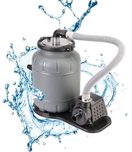 HOCANFLO Pool Filter Pump for in/Above Ground Swimming Pools, Max 4500 L/H Enhanced Circulation for Krystal Clear Water, Pool Filter Pump System with Filter Balls, One Button Control, Easy Operation