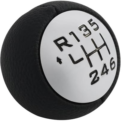 Riybyds Pommeau de Levier de Vitesse Manuel 6 Vitesses, Pommeau de vitesse, Compatible avec 307, 308, 3008, 407, 5008, 807, Matériaux Durables en Cuir PU et Plastique ABS, Installation Facile
