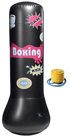 Barns Uppblåsbara Slagpåse - Karate boxnings sandpåse - Återresesäck för Lek, Träning Inomhus & Utomhus