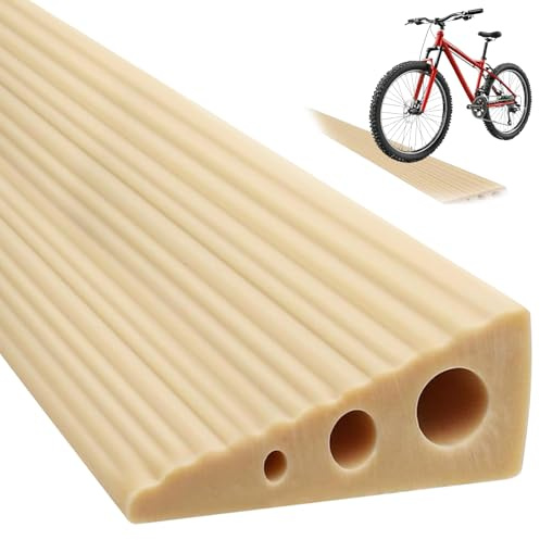 Dörrtröskelramp robotdammsugare, tröskelramp 100 x 7 x 3 cm, uppkörningsramp med halkfri yta, ramp för robotdammsugare, rullstol, rullstol, rullator, barnvagn och skoter, 500 kg lastkapacitet (gul)
