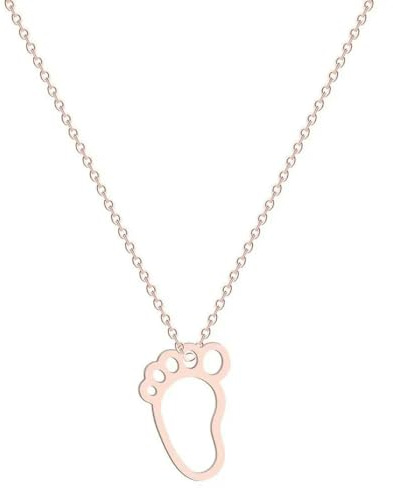 Collar con Colgante de pies de bebé, joyería para mamá, Regalo de cumpleaños con Huella de Ducha para Mujer