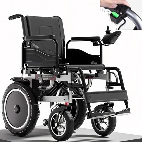 Silla De Ruedas Eléctrica Grande Plegable, Asistencia Trasera, Autonomía 20 Km, Carga 150 Kg, Joystick, Doble Motor 350 W, Para Interior Y Exterior