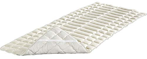 Badenia Bettcomfort Irisette Merino wash Spannauflage mit Feinperkalbezug, 100 x 200 cm