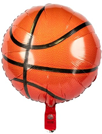 Amscan 117020-01 - Standard Folienballon Championship Basketball, Durchmesser 43 cm, Heliumballon