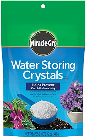 Miracle-Gro Water Storing Crystals - Soil Moisture Retention Crystals for Indoor and Outdoor Plants - 12 oz.