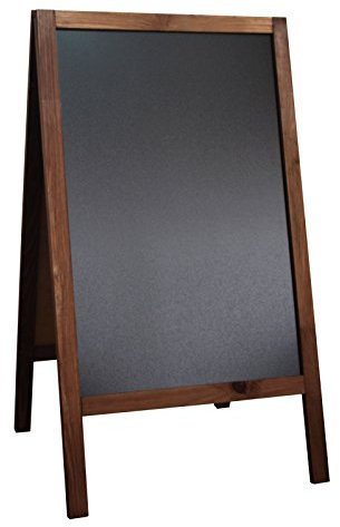 Aufsteller Kreidetafel Kundenstopper beidseitig aus Holz 100 x 60 cm