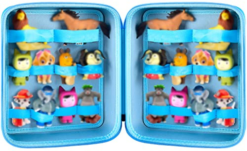 PAIYULE Case Compatible with Tonies Figures Audio Play Character, Figurine Storage Holder for TonieBox Characters for Kids, Toy Organizer Box(Bag Only) Blue
