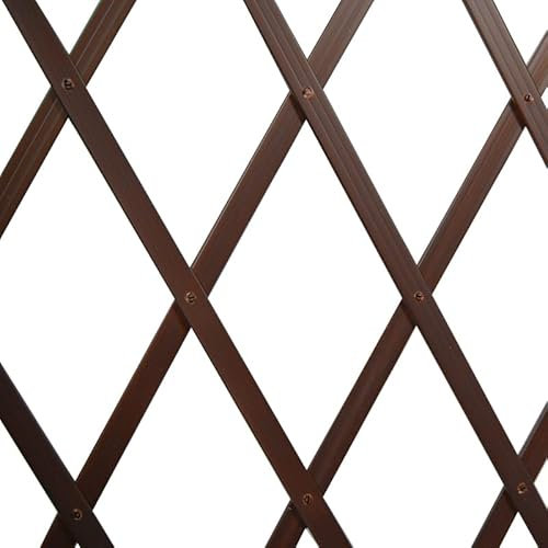 Virsus 1 Traliccio Estensibile in PVC 7113, misura 100x200 cm, per sostegno a muro di fiori e pianti rampicanti, per decorazione esterni pannello recinzione giardino, terrazzo Vari Colori (marrone)