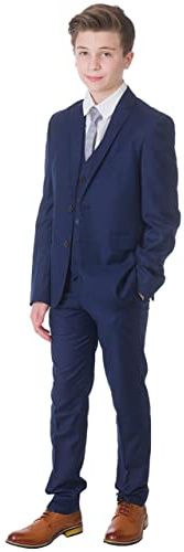 Milano Mayfair, Boys Navy Blue Suit, Boys Wedding Page Boy Party Prom Suit, 12-18m to 14 Years (as8, Age, 11_Years, 11 Years)