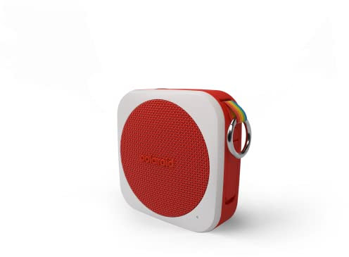 Polaroid P1 Music Player (Red) - Super Portable Wireless Bluetooth Speaker Rechargeable with IPX5 Waterproof and Dual Stereo Pairing