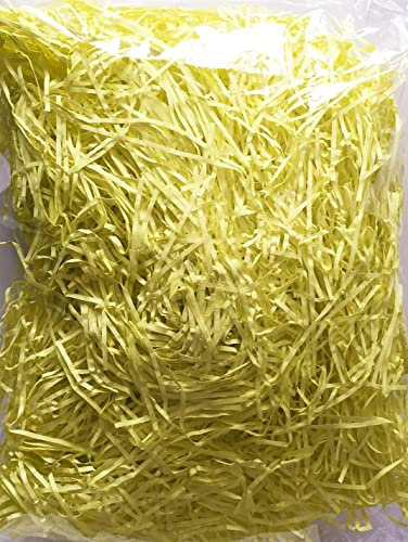 PAPIERWOLLE, Dekogras farbig aus Papier. 100g. GELB Papiergras, Ostergras, Osterdeko, Bastelpapier, Bastelmaterial