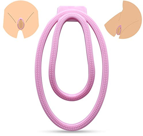 BDSMJOY Fufu Clip Castità, Gabbia di castità per uomini, Gabbia per pene imitazione vaginale, Gabbia di castità maschile piccola, Cintura di castità per uomini, Gabbia per pene (Rosa, L)