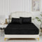 Damier Winter Plüsch Spannbettlaken 90x200x30cm Schwarz Warm Flauschige Bettlaken Cashmere Touch Spannbetttuch Geeignet für 30cm Matratze