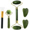 5 Pieza Rodillo de Jade Gua Sha Jade Autentico Jade Roller Facial Guasha Para el Masaje Facial Kit Rodillo Para Ojos, Cara, Cuello Herramientas de Belleza para el Rostro