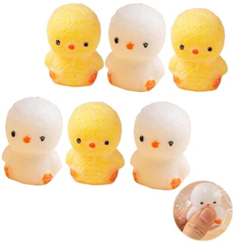 6PCS Taba Squishy, Taba Squishy Kit, Fufu Squishy, Taba Squishy Chick, Cute Soft Fidget Toys Stress Relief Squeeze Toys, kneading Toys to Release Internal Pressure Helps with Concentrati