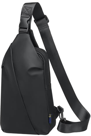 DTGN Small Sling Bag, Waterproof Crossbody Chest Bags Lightweight Daypack for 7.9 Tablet for Men Women, Black