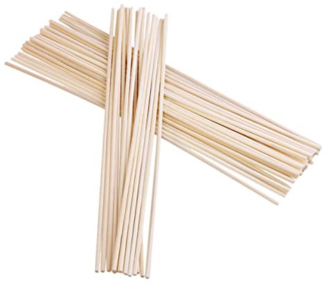 Warmhm Aromatherapie Rattan 100 Stück Diffusor Duftstäbchen 25 cm Natürliche Rattan Schilfstäbe Für Ätherisches Öl Wohnzimmer Bad Schlafzimmer Büro