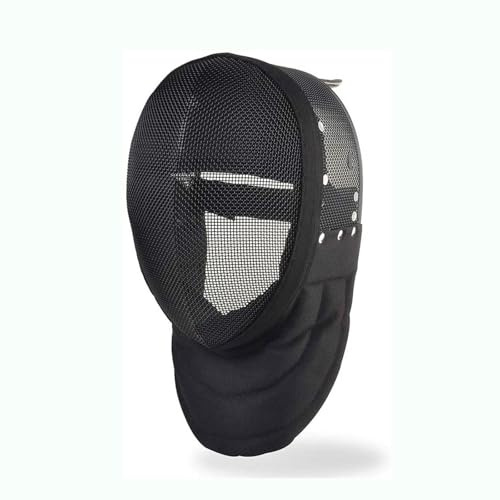 Fäktmössa Head Protect Fäkthjälm 350N/1600N Kendo Fence Skyddsutrustning Sportträningstillbehör(Black (1600N Removable),L)