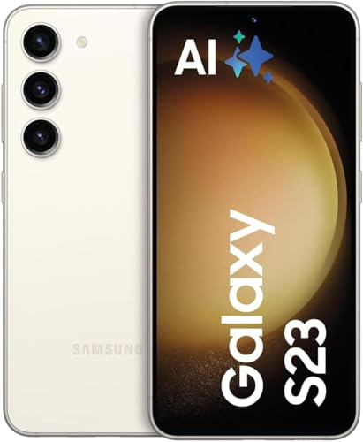 Samsung Galaxy S23 5G 8GB RAM 3.900mAh Akku AI Handy Android Smartphone EU ohne Simlock ohne Branding (Cream, 128, GB)