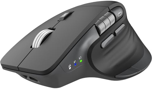 CITLLA - mouse inalámbrico Bluetooth, ergonómico, recargable, silencioso con multidispositivo, DPI ajustable, volador y rueda de pulgar, ratones Bluetooth para laptop, computadora, tablet, teléfono