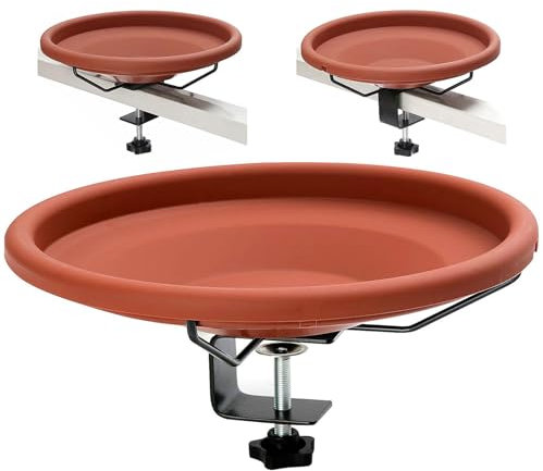 Bagno Per Uccelli Da Terrazzo - Ciotola Per Uccelli | Ciotole Rimovibili Per Colibrì Con Vasche E Fontane Adatte A Recinzioni Pareti Giardini Cortili E Spazi Esterni