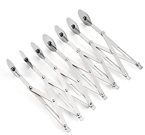 Expandable Stainless Steel Pizza Cutter - 7-Wheel Multi-Round Pastry Cutter & Cookie Dough Knife, Versatile Baking Tool for Professional & Home Bakers