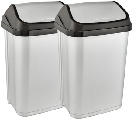 Keeeper, Swantje Sophink Med Svängbart Lock, 2 Stycken, 25 L, 33,5 X 25,5 X 53,5 Cm, Ljust Silver