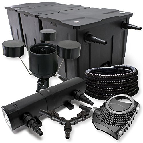 SunSun Filterset 90 000 l damm 18 W dammklarare NEO1000 80 W pump 25 m slang Skimmer