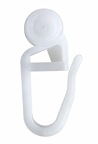 rewagi – Hochwertige Rollen, Faltenhaken, Gardinenröllchen, Innenlaufrollen - Weiss 8mm – 100, 200, 300, 400, 500, 1000 Stück (100 Stück)