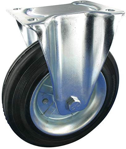 Rollentechnik Bockrolle Rad 200mm Vollgummi Rollenlager Tragfähigkeit:205KG