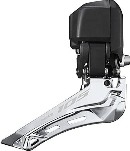 SHIMANO 105 FD-R7150 - Deragliatore anteriore Di2, 2X, per 2x12 velocità, Braze-On, Down-Swing, nero