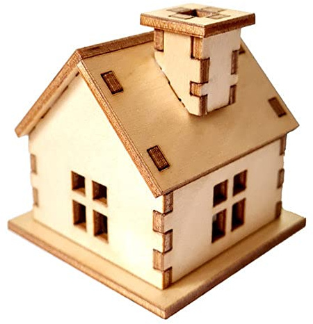 Hess Holzspielzeug 14101 - Set de Bricolage fumoir 15 pièces, en Bois de Bouleau à Assembler, décoration pour la période de l'Avent et de Noël de l'Erzgebirge