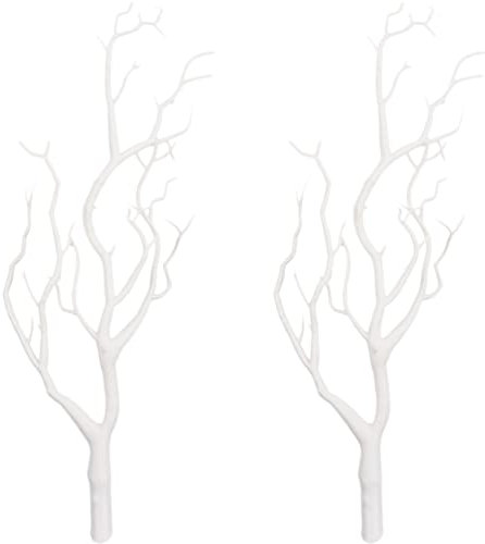 Warmhm 2pcs rami di albero bianco rami di albero neri decorazione steli finti per la decorazione