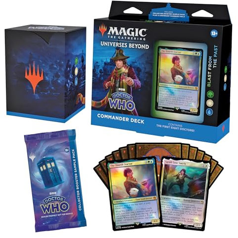 Magic: The Gathering Doctor Who Commander-Deck – Lehren der Vergangenheit (Deck mit 100 Karten, Sammler-Booster-Probepackung mit 2 Karten + Zubehör) (Englische Version)