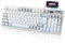 YUNZII IF99 Teclado Mecánico para Juegos Inalámbrico con Pantalla Inteligente LCD, QMK/Via Programable BT/2.4G/USB-C Junta Montada Hot Swap RGB 96% Diseño para Mac/Win (Blanco, Cocoa Cream v2)