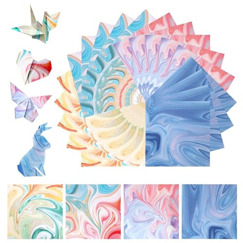 ZMDMAH 400 Blatt Origami Papier, 9,5 x 9,5 cm Origami Papier Farbverlauf Quadratisches Origami Papiers Doppelseitig, für Haus und Schule, Kunstprojekte und Partys Handgemachte Diy Origami