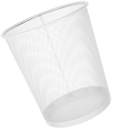 WHAMVOX Corbeille Bureau Design Minimaliste Poubelle Maille Ronde Compacte pour Chambre et Bureau Ouverture Large Pratique pour Gestion des Déchets