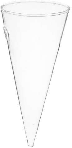 GALPADA Jarrón Colgante de Pared Grande en Forma de Cono, Vidrio Transparente, Hidropónico, Decoración para Flores y Plantas, Adecuado para Hogar y Jardín, Maceta Decorativa de Cristal