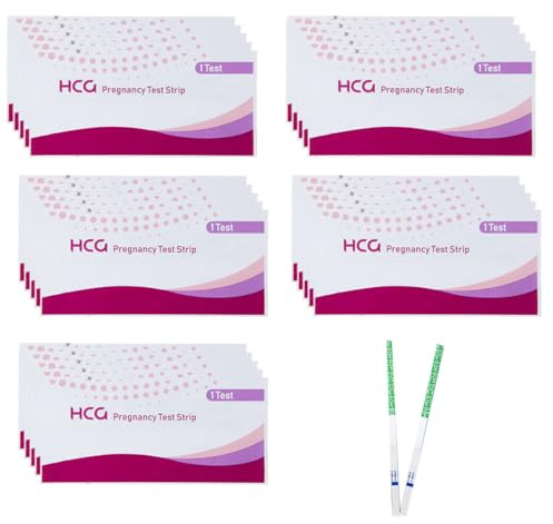 PBAHAUP 25 Pezzi Test Gravidanza,pregnancy test 25mIU/ml,Test di Gravidanza precoce Rilevamento Rapido, HCG Test Risultati Accurati e Affidabili