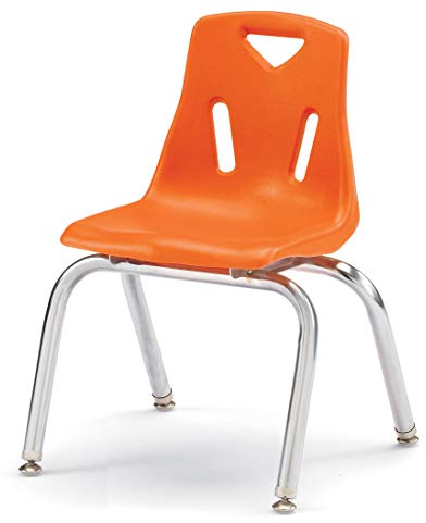Jonti-Craft Berries 8144JC1114 Stacking Chair with Chrome-Plated Legs, 14 Height, Green