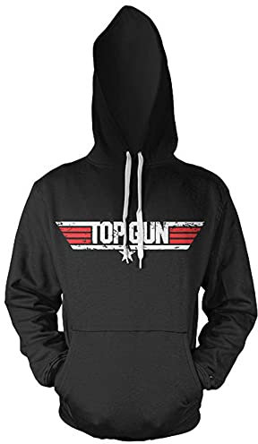 Top Gun Herren Kapuzenpullover, Black, L