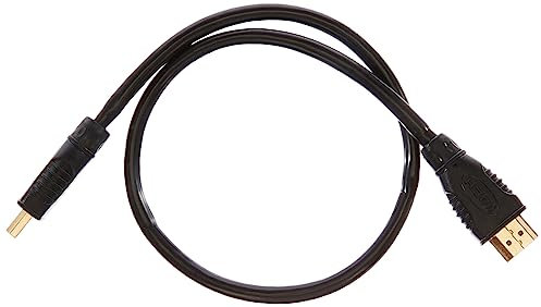 PremiumCord Cavo HDMI 4K Ad Alta velocità M/M, 10,2 Gbps con Ethernet, Compatibile Video 4K@30Hz, Full HD 1080p, Deep Color, 3D, Arc, HDR, Dolby TrueHD, Connettori Placcati Oro, Nero, 0,5 m