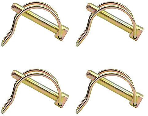 INCREWAY Perni di bloccaggio dell'albero, 4 pezzi, 8 mm, in zinco, con anello rotondo, perno di bloccaggio per pista, fattoria, prato