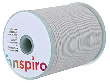 INNSPIRO Cordón algodón Encerado Fino Blanco 1,0mm. 100m.